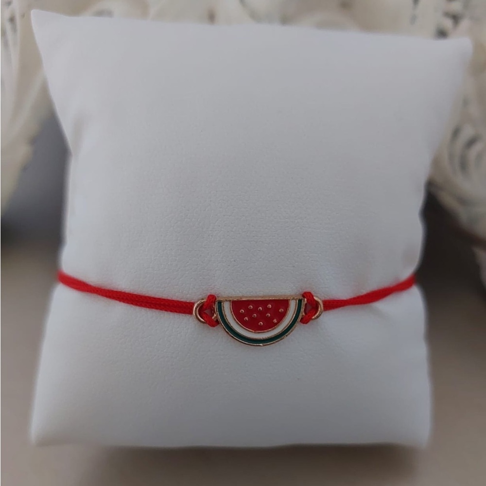 Hand made Red Watermelon Charm Bracelet